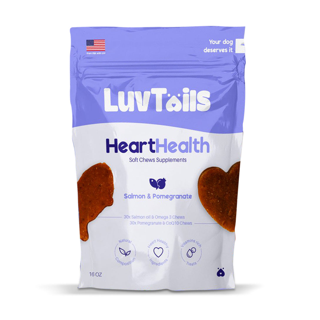 LuvTails Heart Health Dog Treats - Salmon and Pomegranate