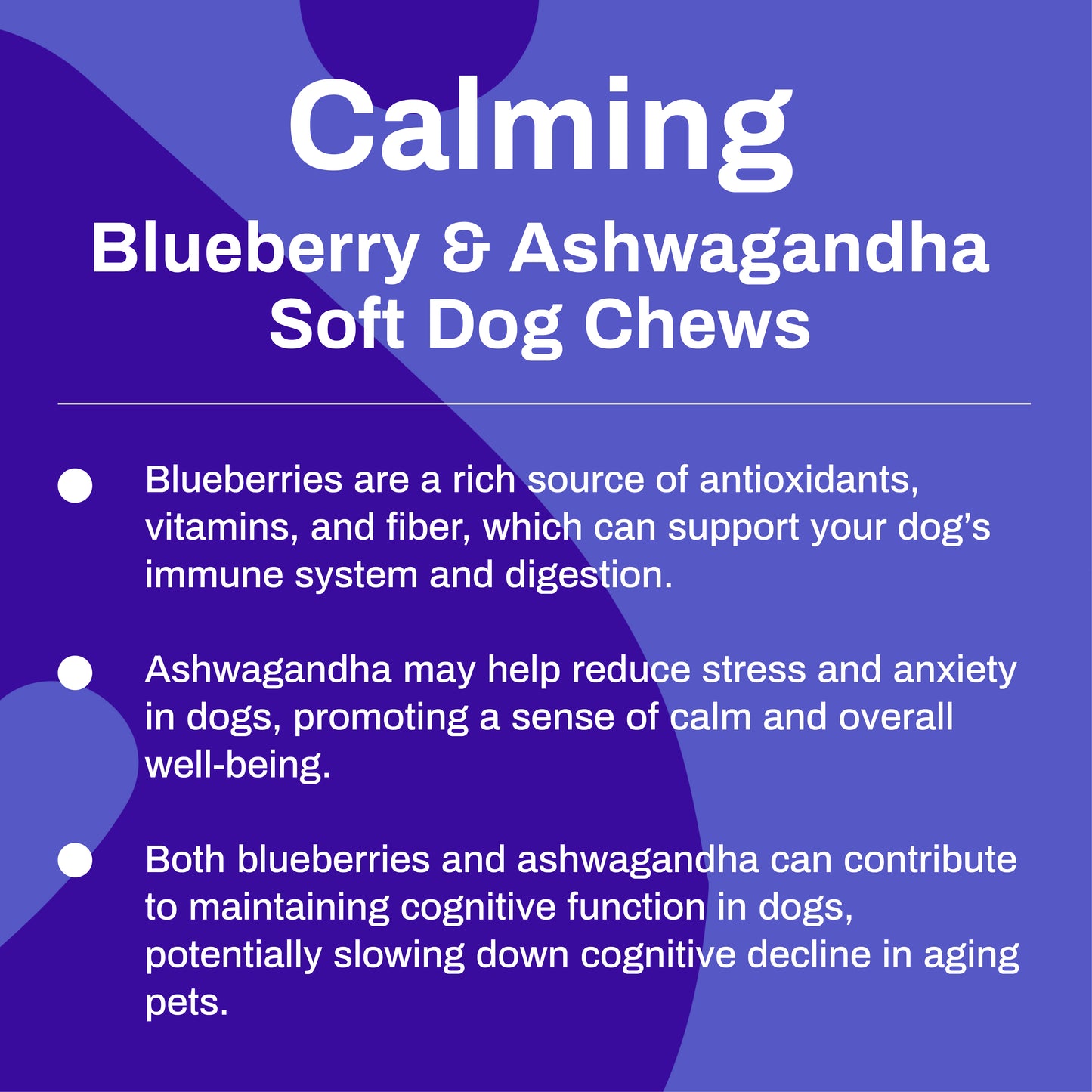 Calming Dog Treats - Blueberry and Ashwagandha