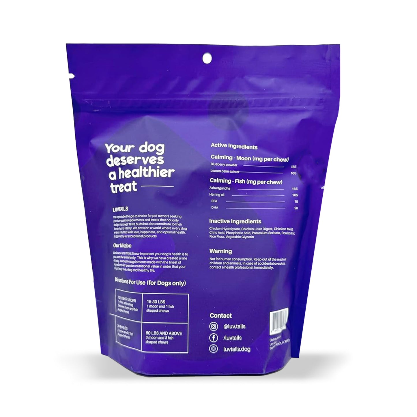 Calming Dog Treats - Blueberry and Ashwagandha