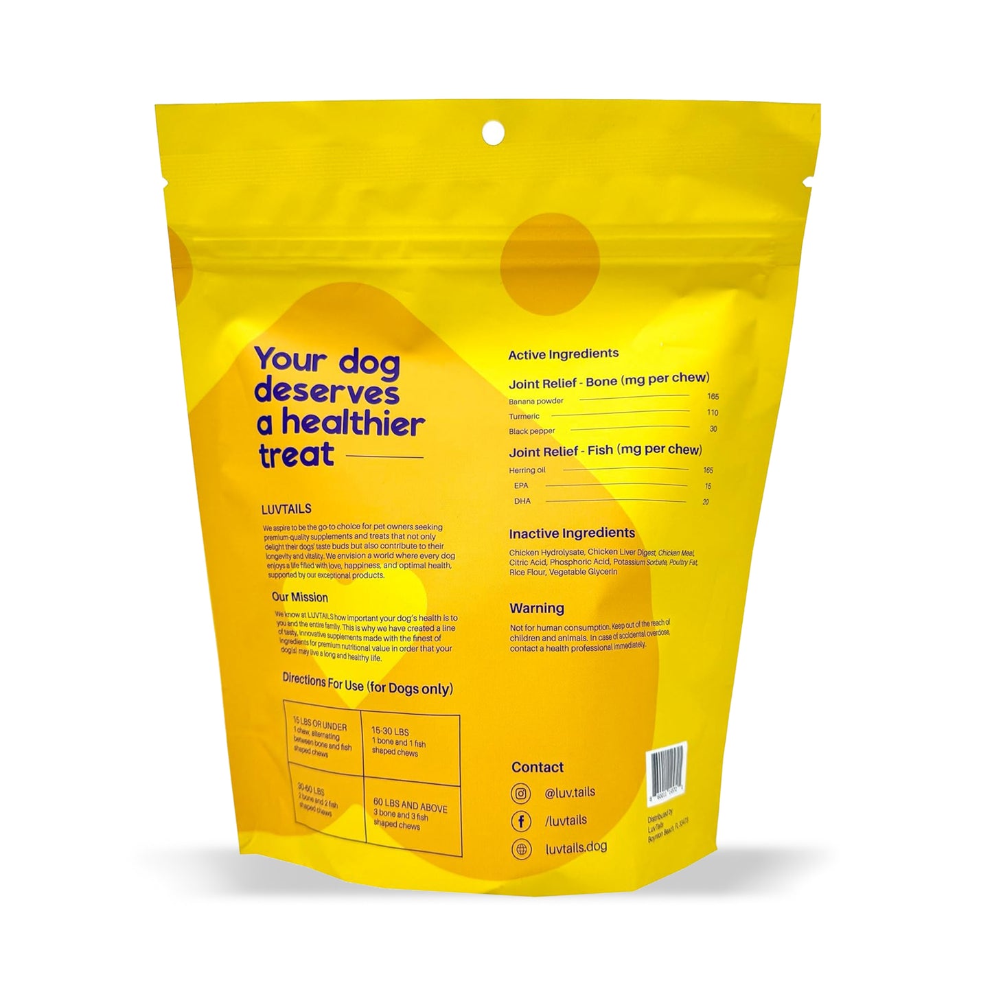 Joint Relief Dog Treats - Banana and Herring
