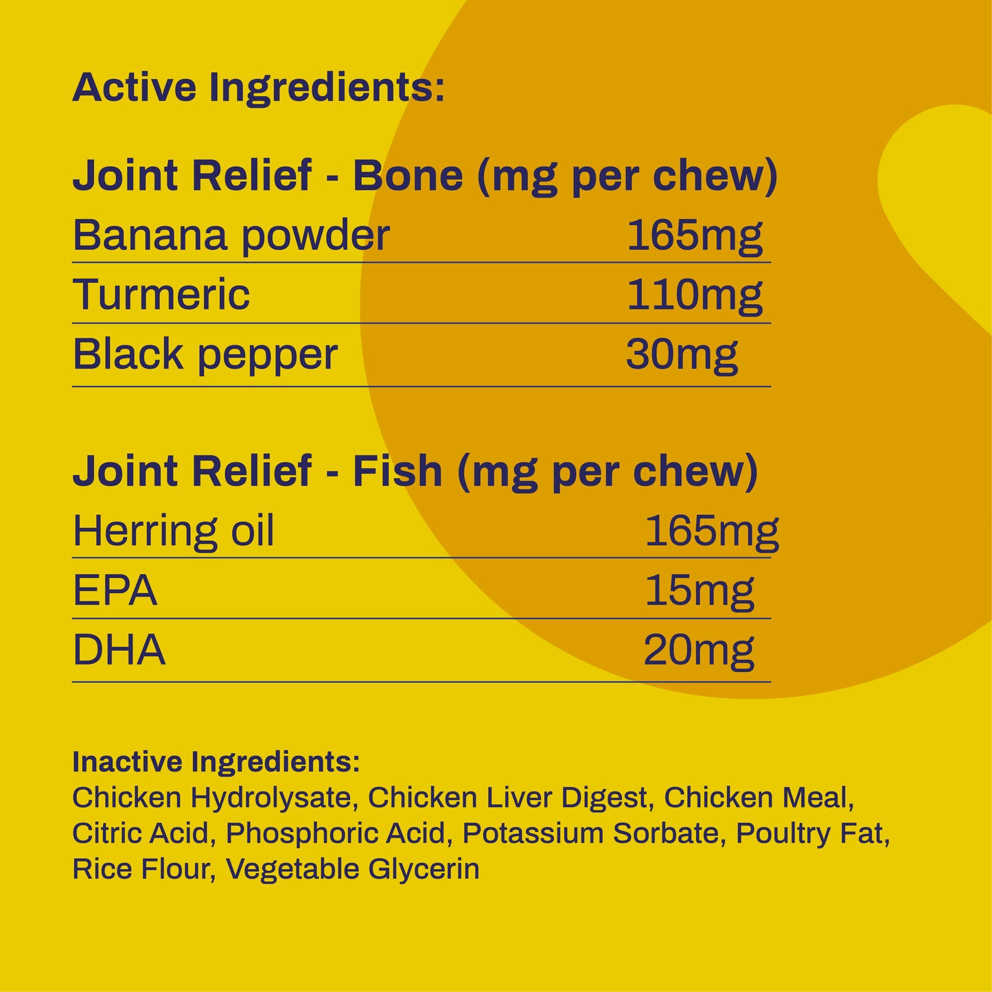 Joint Relief Dog Treats - Banana and Herring